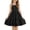 Black, variant on Girls' Dress Ages 4 - 15 Summer Casual Solid Color Red Size 12-13Years