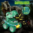 thumbnail image 5 of JUNWELL 3 Pack Dinosaur Cars with Realistic Sound and Flashing Light Pull Back Dinosaur Monster Trucks Games Toy Kids Party Favors Prizes Gifts for 3 4 5 6 7 8 + Year Old Girl Boy, 5 of 6