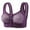 Purple, variant on 2PC Push Up Bra Transparent Shoulder Strap Cordless Backless Triangle Bralette,Purple,36