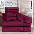 thumbnail image 5 of Casa Lino 8Pc Premium Bath Towel Set (2 Bath Towels, 4 Washcloths, 2 Hand Towels) - 100% Cotton, 400GSM & Ultra Absorbent (Prune), 5 of 7
