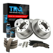 TRQ Rear Brake Pad & Rotor Kit BKA38418 Fits Select 2009-2016 Chevrolet Express 3500 , 2009-2016 GMC Savana 3500