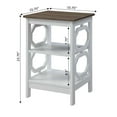 thumbnail image 5 of Convenience Concepts Omega End Table with Shelf, Driftwood/White, 5 of 6