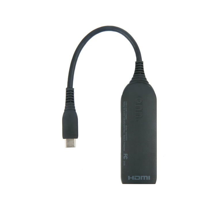 CABLE ADAPTADOR HDMI / USB-C 3.0 A LIGHTNING - Negro — Cover company