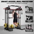 thumbnail image 3 of GOIMU SM4 Smith Machine Power Cage, 2500 lbs Multi‑Function Home Gym with Dual Pulley System, Lat Pulldown & Low Row, Anti‑Derailment Pulley, Weight Storage & Full Training Attachments, 3 of 10