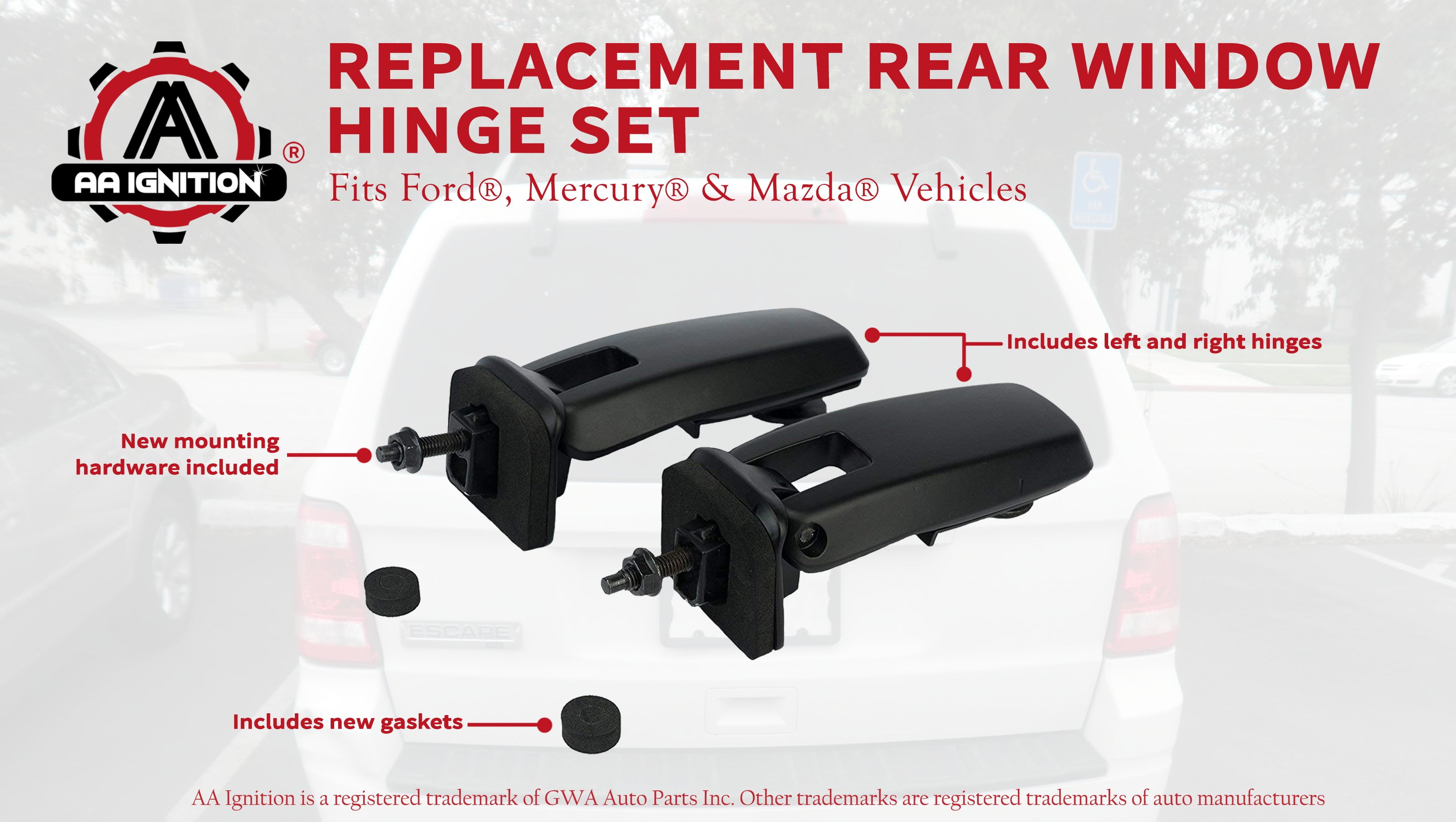 Rear Window Hinge Set For Ford Escape Mercury Mariner Mazda Tribute 2008 2009 2010 2011 2012 Replaces 8l8z78420a68c 8l8z78420a68d Hinges For Rear Hatch Glass Tailgate Liftgate Walmart Com Walmart Com