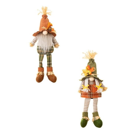 

Clearance!Pkjas Turkey Fall Thanksgiving Decorations 2Pack Handmade Swedish Tomte s With Maple Leaves Plush Figurine s Holiday Decor Gifts Clearance Sale