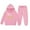 Pink, variant on Huowey Children's Middle and Large Children's Long Sleeved Letter Print Hooded Top Sweater Pants Set