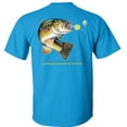 thumbnail image 2 of Fair Game Largemouth Bass T-Shirt, combination profile, Fishing Graphic Tee-Sapphire-S, 2 of 4