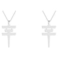 thumbnail image 4 of kurtrusly Personalized Geometric Necklaces Customized Just For Minimalist Pendant Necklace silver 2Set, 4 of 6