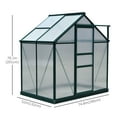 thumbnail image 3 of Outsunny Greenhouse, Walk-In Hot House, Clear PC Board with Sliding Door, 3 of 9