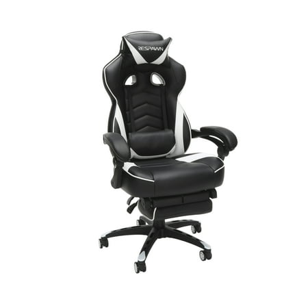 RESPAWN Adjustable & Lumbar Support Swivel Gaming Chair, White