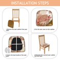 thumbnail image 4 of Pioneer Flower Seat Covers for Dining Room Chairs Set Of 4,Stretch Printed Washable Chair Seat Cover with Elastic Ties and Button,Removable Waterproof Couch Cushion Covers, 4 of 6