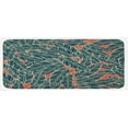 thumbnail image 1 of Feather Kitchen Mat, Modern Display Flying Quills Birds Animals Wildlife Jungle Print, Plush Decorative Kitchen Mat with Non Slip Backing, 47" X 19", Black Scarlet Cream, by Ambesonne, 1 of 1