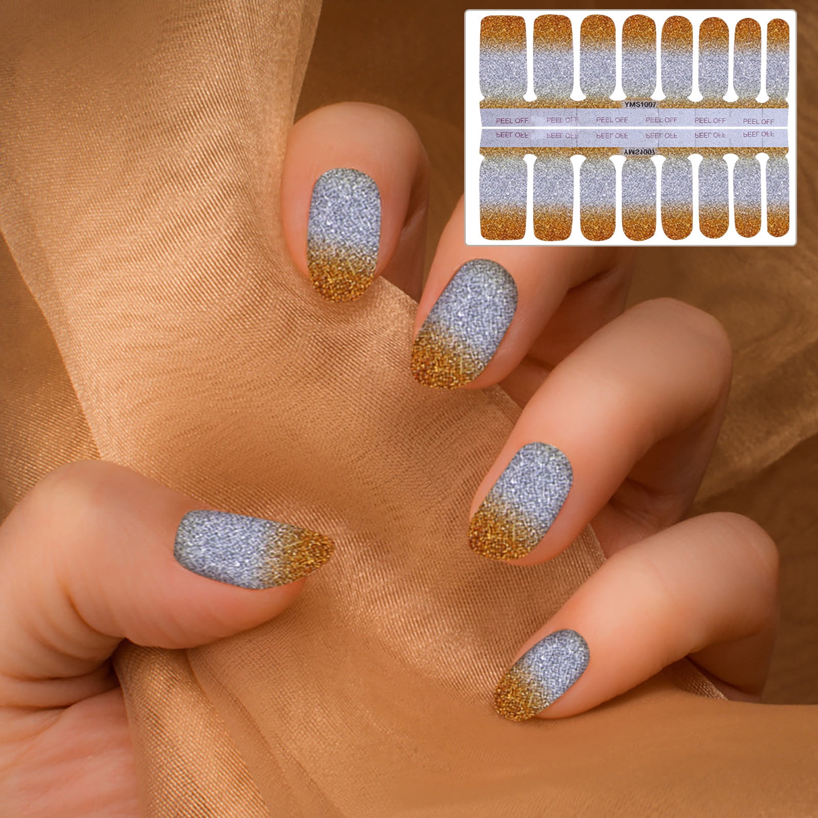 Nail Bling Stickers Cool Nail Stuff Fiberglass Nails Strips Nail Stamping Kits for Short Nails Nail Heart Stencils Cool Nails for Teenagers Kids Stickers 10-12 Polish Strips Petite Nail Decals Self