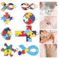 thumbnail image 3 of 8Pcs Autism Charms Pendants Puzzle Design Charms DIY Jewelry Crafts Making Charms, 3 of 8