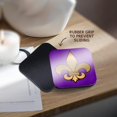 thumbnail image 4 of 3dRose, Large Gold Fleur de lis on a dark purple background , Set of 4 Coasters - Soft, 4 of 7