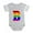 Heather Gray, variant on CafePress - Rainbow Letter B - Cute Infant Baby Football Bodysuit
