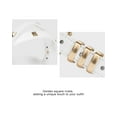 thumbnail image 5 of Punplita Women Studded Belt with Square Rivets Gold Punk Rock White Belt for Women, 5 of 8