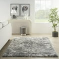 thumbnail image 5 of Nourison Luxurious Shag Contemporary Modern Charcoal Grey 5'3" x 7'3" Area Rug, (5' x 7'), 5 of 12