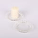 thumbnail image 5 of 2 bandejas redondas de vidrio para velas, elegantes candelabros con base para velas perfumadas, 5 of 7