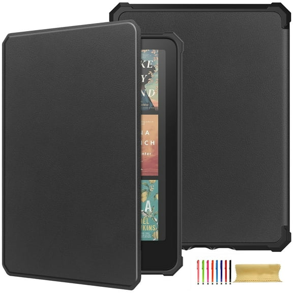 for Kindle Paperwhite 12th Gen 2024 / Paperwhite Signature Edition 12th Gen 2024 / Colorsoft Signature Edition 1st Gen 2024 Case, PU Leather Case with Soft TPU Back Cover, Auto Sleep/Wake, Black