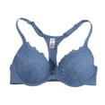 thumbnail image 2 of WGRFFH Lace Push Up Bra for Women Underwire Full Coverage Supportive Bra,Padded Cups With Wide Adjustable Straps,Side Support Back Smoothing And Comfortable Lift For Everyday Wear Blue L, 2 of 3