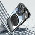 thumbnail image 5 of ELEHOLD Magnetic Case for iPhone 16 Pro, Compatible with Mag safe Accessory Adjustable Foldable 360° Ring Kickstand Camera Protector Shockproof Rugged Clear Case for iPhone 16 Pro,Black, 5 of 8