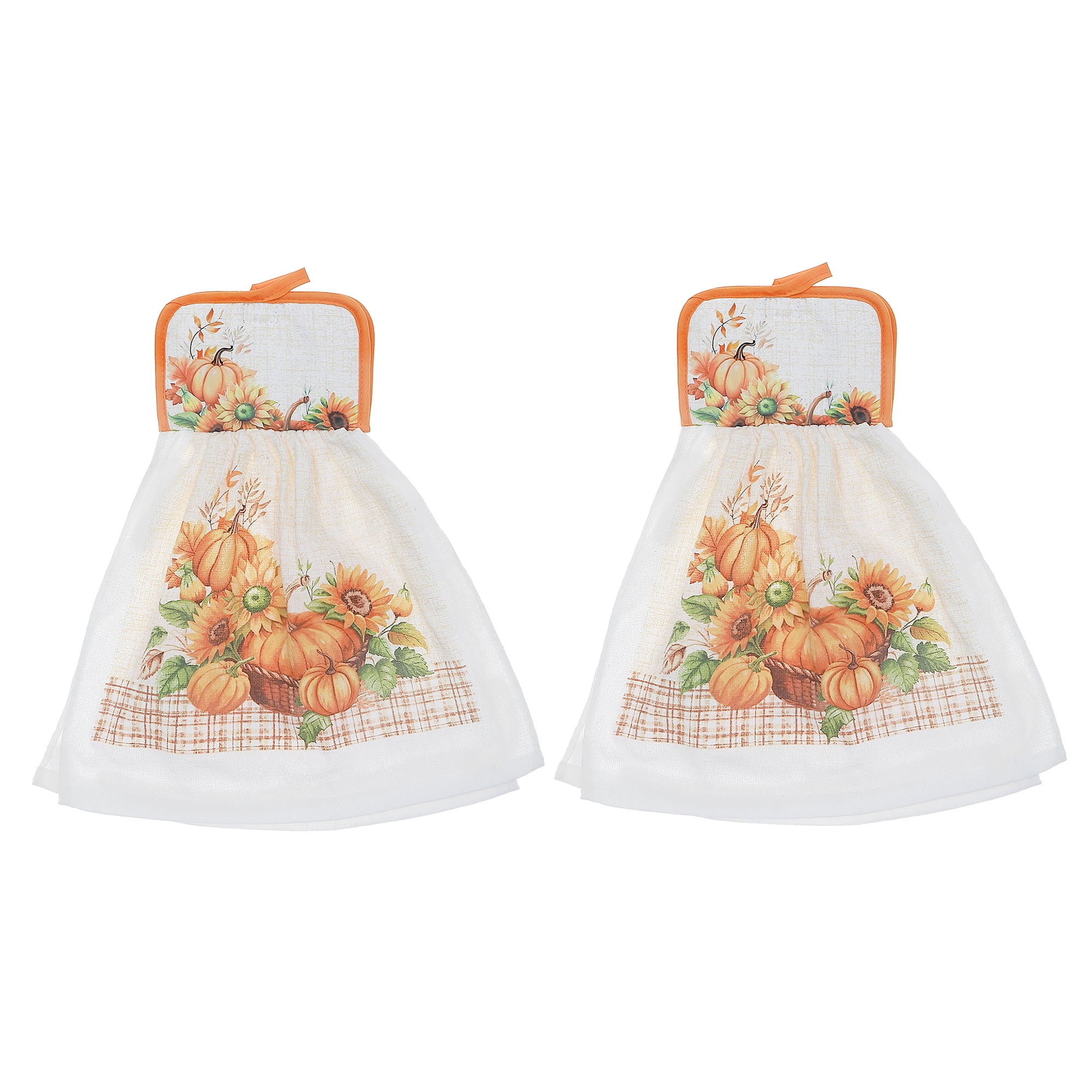 Tie Hand Towel (Pumpkin) - Set of 2