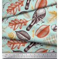thumbnail image 2 of Soimoi Rayon Crepe Fabric Bird & Leaves Decor Fabric Printed Yard 46 Inch Wide, 2 of 3