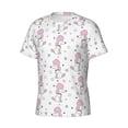 thumbnail image 3 of Yiaed Cute Poodle Dog Print Mens Short Sleeve Tight Fit T-Shirt, Crewneck Casual Tee-Small, 3 of 5