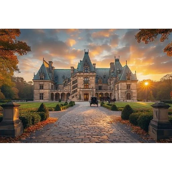 Fun Jigsaw Puzzle for Adults 300 Pieces The Biltmore Estate in Asheville North Carolina Wooden Puzzles Best Brain Exercises Educational Gift Home Decor