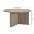 thumbnail image 4 of Henn&Hart Table Basse Ronde 32 Pouces en Bois Manufacturé Chêne Gris Antique, 4 of 6