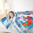 thumbnail image 4 of Feelyou Blue Cartoon Snowman Twin Comforter Sets, Merry Christmas Bedding Set, 2pcs, 4 of 8