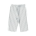 thumbnail image 3 of Jalioing Womens Knee Length Shorts Striped Drawstring Waist Summer Shorts Casual Loose Vacation Beach Short Pants, 3 of 3