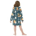 thumbnail image 7 of FORMRS Niños Bathrobe Unisex Hooded Robe Soft Plush Pajamas Sleepwear, Size 2-3T, Oranges Pattern, 7 of 7