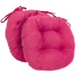 thumbnail image 1 of Coussins de Chaise Ronds Capitonnés en Microsuède Uni de 16 Po (Ensemble de 2), 1 of 2