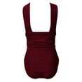 thumbnail image 5 of Women's Cross Wrap Cutout Sleeveless Solid High Waist Halter Swimsuit One Piece Swimsuit for Women Tummy Control 2025 Bathing Suits Modest Full Coverage Swimwear -Up Women One Solid Print Suit Swimwe, 5 of 7