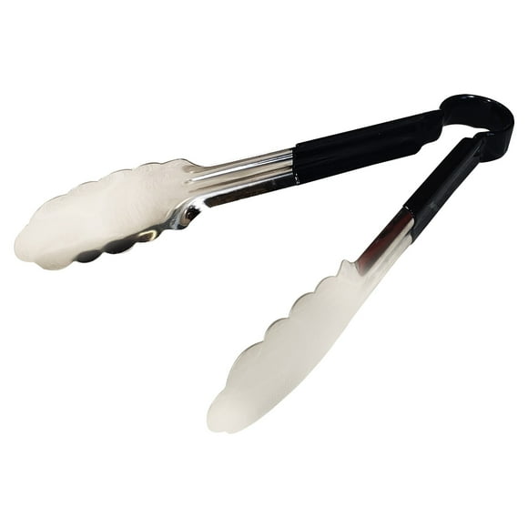 Pro-Kitchen - Tong - Black - 9 Inches - Single Piece - Ideal for Serving, Grilling, and Cooking (1ct)
