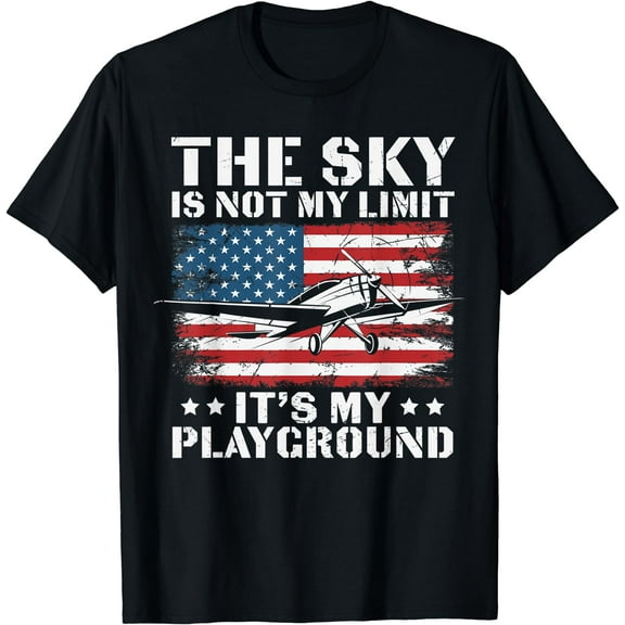 Pilot funny flying aviation T-Shirt Black Small