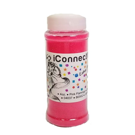 - Pink Flamingo, Extra Fine Poly Glitter 1/128, 4oz Shaker Bottle
