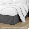 thumbnail image 2 of Bare Home Jupe de Lit Double Brossage - Premium 1800 Collection - Retombée de 15 Pouces - Lit Simple, Gris, 2 of 4