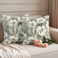 thumbnail image 3 of Pack of 2 Outdoor Pillow Covers 20x20 Inch Waterproof Sage Green Spring Floral Throw Pillow Covers,Decorative Couch Pillow Shams Protectors Summer Botanical Flowers Patio Pillowcases Cushion Covers, 3 of 8