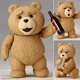 thumbnail image 4 of Figura de anime Ted 2 de 15 cm, oso de peluche Bjd Ted, increíble figura de ladrillo de peluche Yamaguchi Revoltech No.006, modelo de película Gk, muñeca de juguete de regalo, 4 of 4