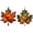 Orange-2pc, variant on 2 Pack Maple Leaf Stained Glass Suncatcher, 4.7 x 5.9 Inch Fall Leaf Window Hanging Ornament, Autumn Thanksgiving Harvest Party Decor and Gift