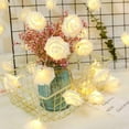 thumbnail image 2 of Sinhoon LED Rose Flower String Lights, 7.2 ft Flower Fairy String Light 20 LED Garland Lights for Romantic Mother's Day Decoration Holiday Party Wedding, Valentine's, Birthday, Christmas, 2 of 8