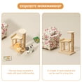 thumbnail image 5 of FRCOLOR Miniature Wood Cat Tree Model Decorative Mini House Miniature Cat Climbing Tower, 5 of 5