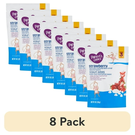 (8 pack) Parent's Choice Strawberry Yogurt Bites, 1 oz Pouch