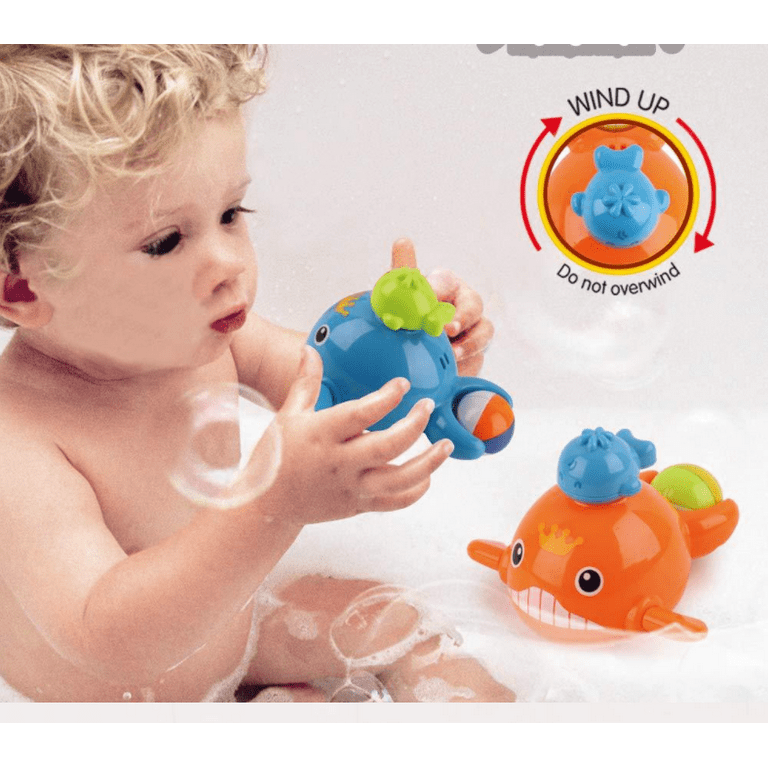 Bath Toys Mold Free Fishing Games Swimming Whales BPA Free Water Table Pool  Bath Time Bathtub Tub Toy for Toddlers Baby Kids Infant Girls Boys Age 1 2  3 4 5 6