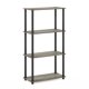 thumbnail image 1 of Estante expositor Furinno Turn-N-Tube de 4 niveles, roble francés, 1 of 7