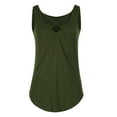 thumbnail image 4 of Babysbule Women's Tops Women Casual Tanks Sleeveless Cross Solid Pullover Sling Vest Blouse Tops, 4 of 8